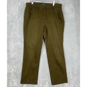 Ralph Lauren Womens Jeans LRL 16W Brown Straight Leg Classic Cowgirl Core